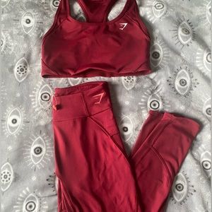 Gymshark Burgundy Set - Medium